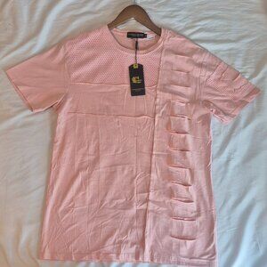 Premium Mesh Panel Dusty Pink T-Shirt - Medium - NWT